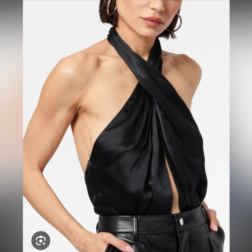 CAMI NYC Steph Halterneck Silk Bodysuit NWT
